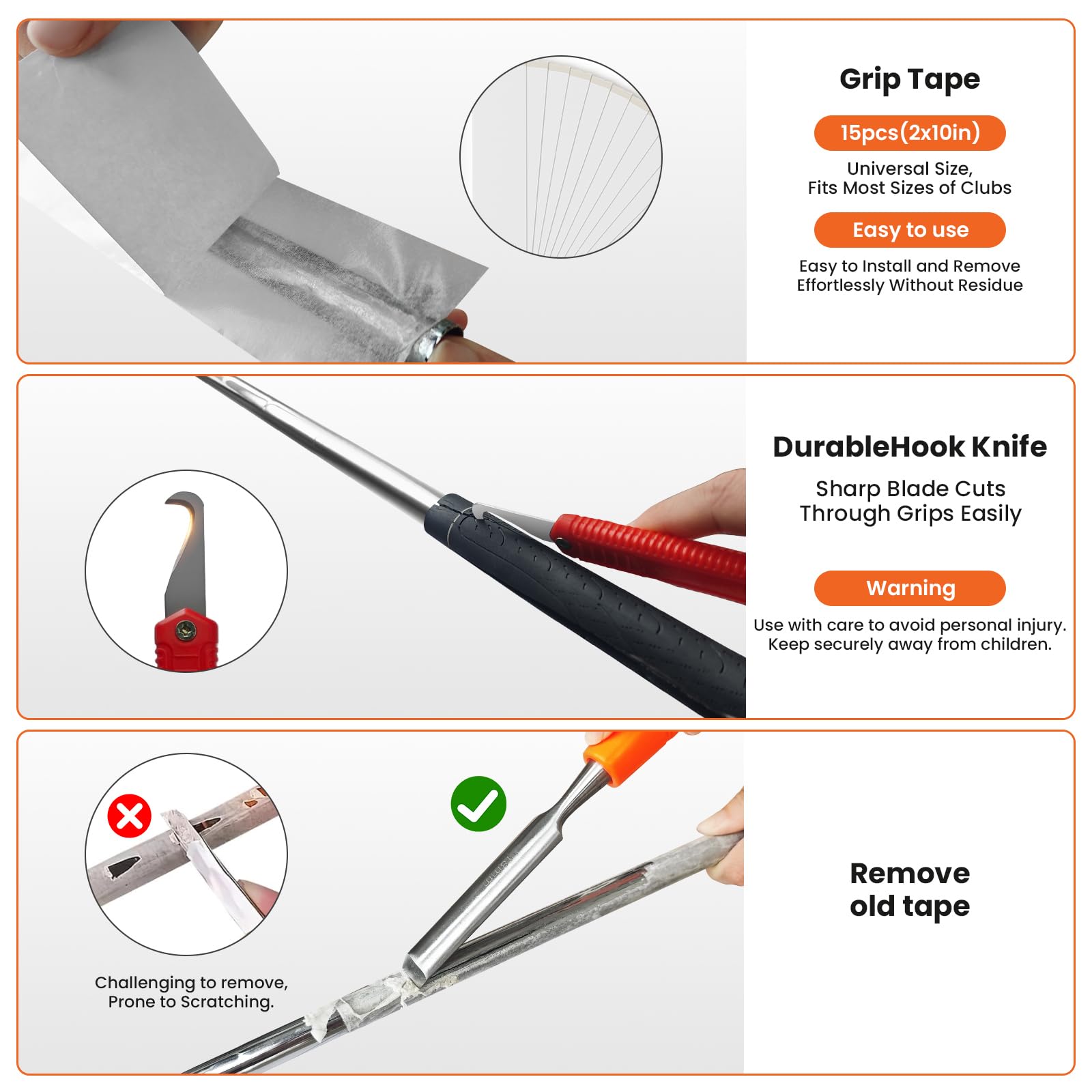 beseetop kit in use with user sliding new grip on a club for consistent result