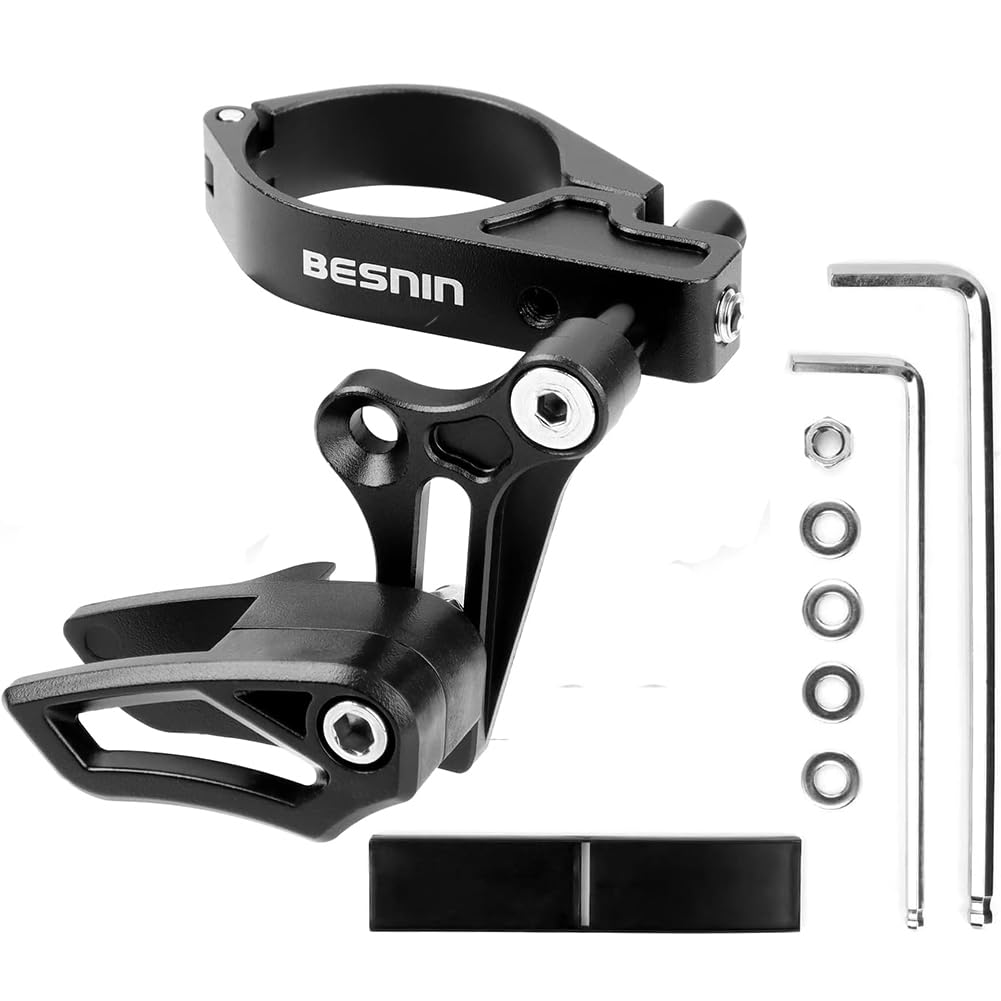 BESNIN front profile of chain guide showing secure chain protection benefit