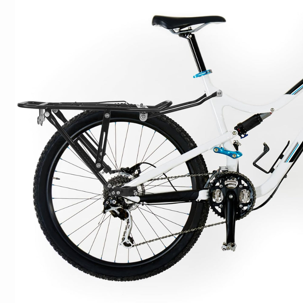 BESPORTBLE rack loaded with panniers showing secure cargo benefit
