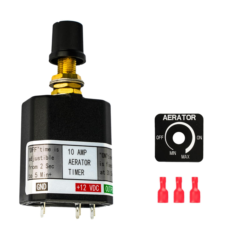 Besramtic front panel timer visible on boat dash, clear control improves pump efficiency