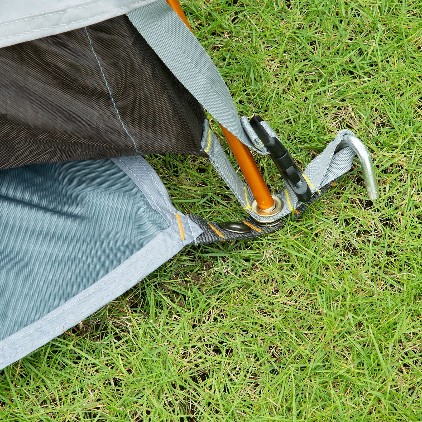 bessport footprint under a pitched tent keeping floor dry and clean