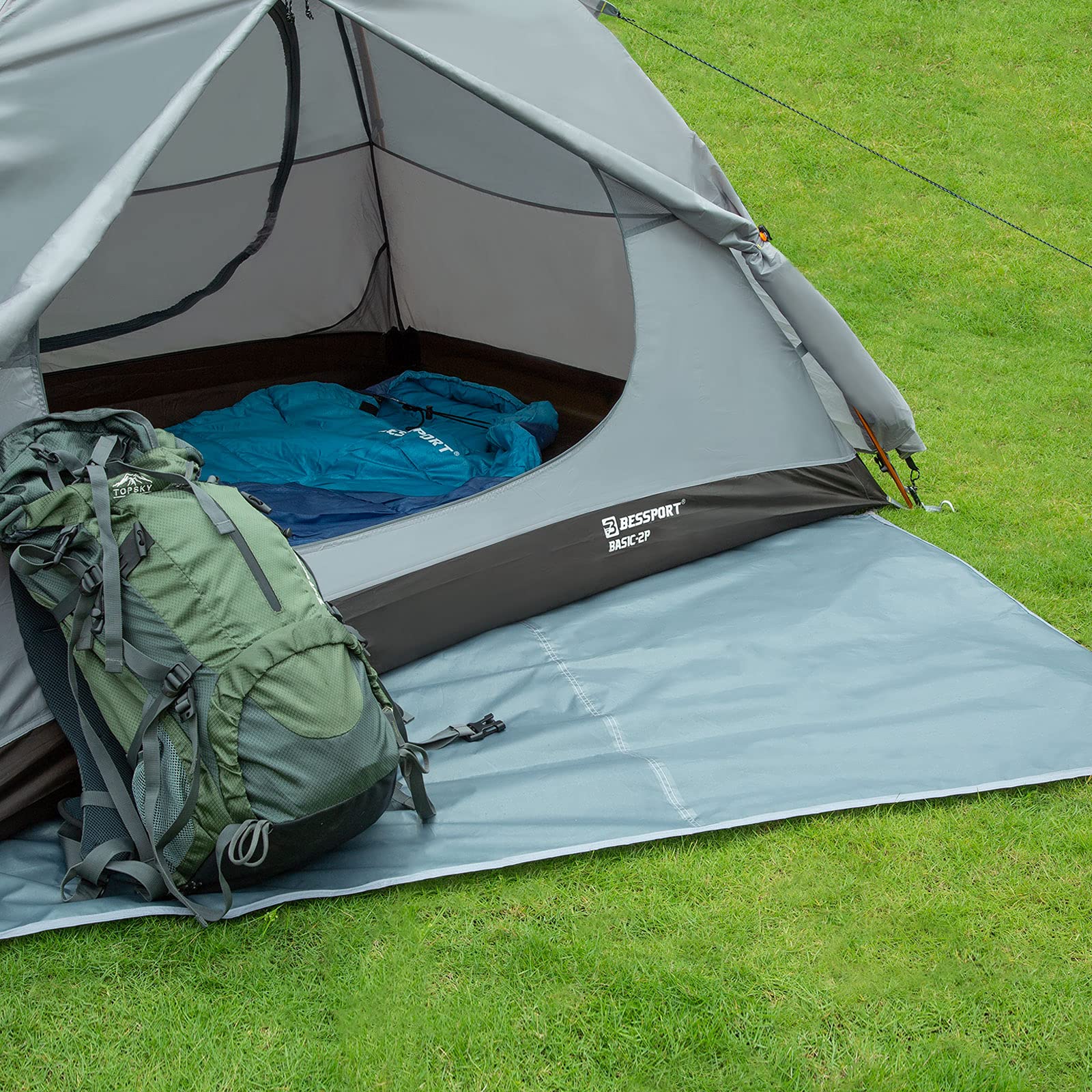 bessport folded in drawstring bag for easy carry and compact storage
