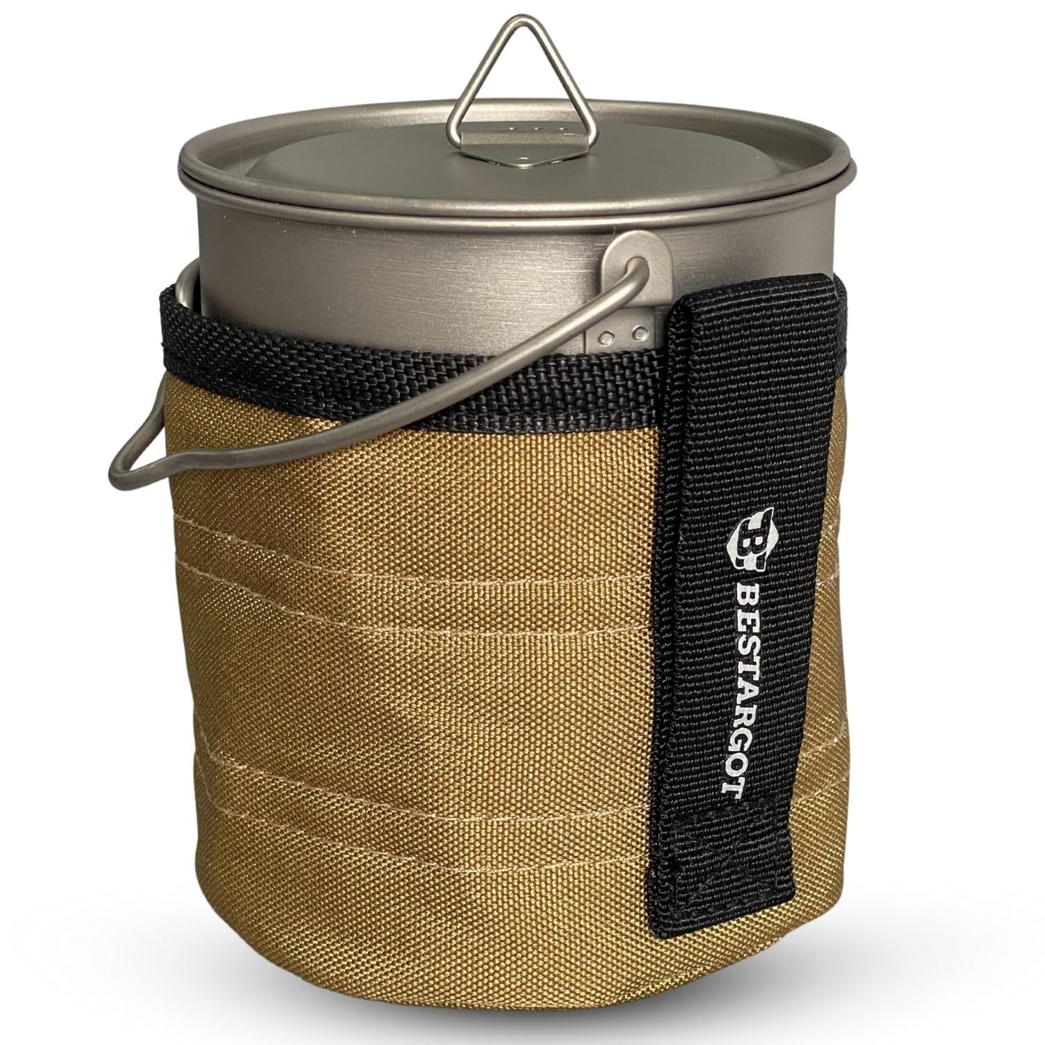 Bestargot pot in a backpacking setup illustrating ultralight travel benefit