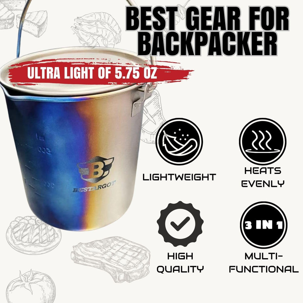 Bestargot pot on a camp stove boiling water quickly for fast meals
