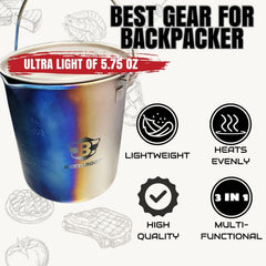 Bestargot pot on a camp stove boiling water quickly for fast meals