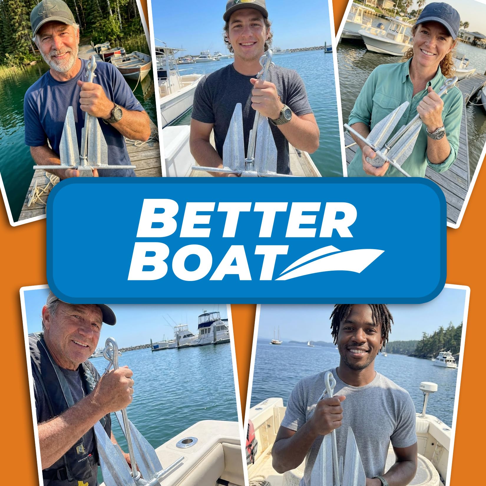 Better Boat anchor packaging and label showing model info and purchase confidence benefit