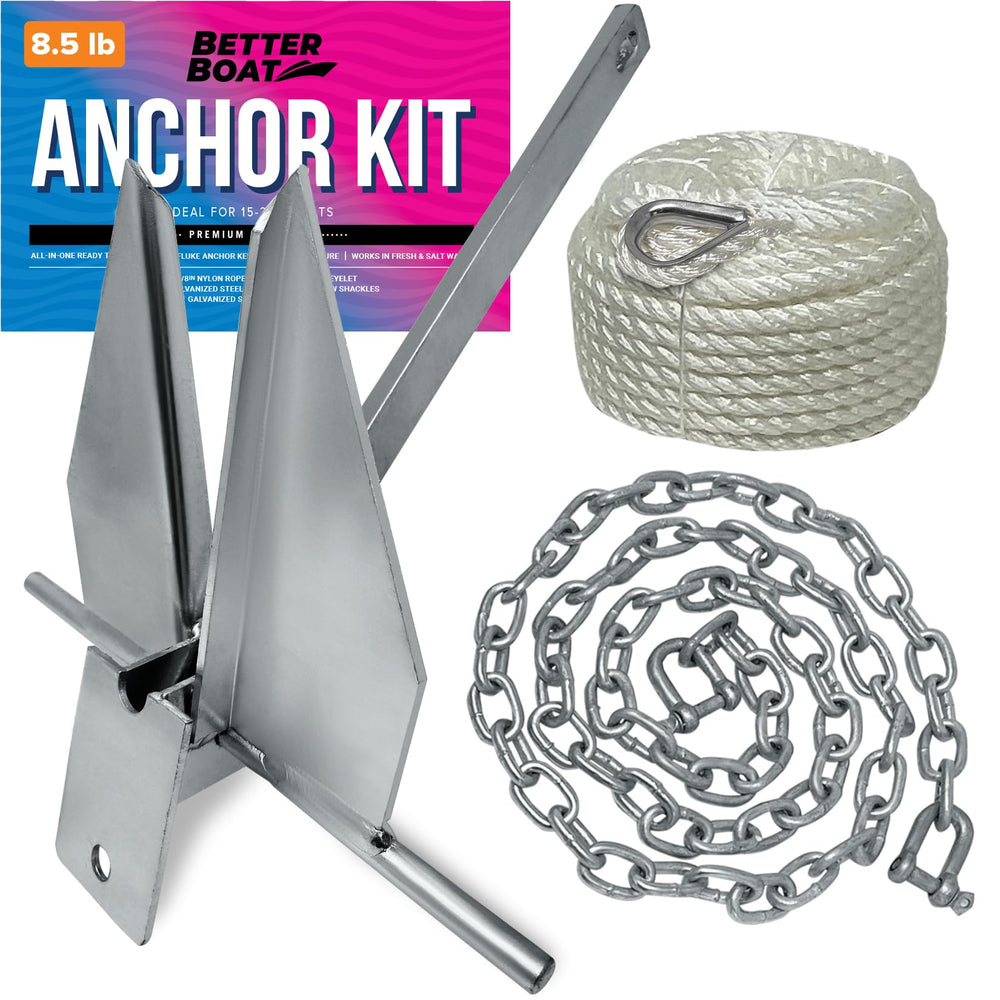 Better Boat front view of anchor kit showing ready-to-rig setup and durability