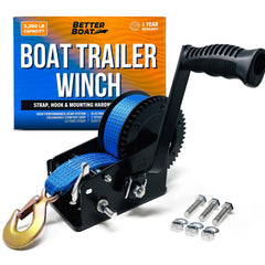 Better Boat front view winch mounted showing easy installation benefit