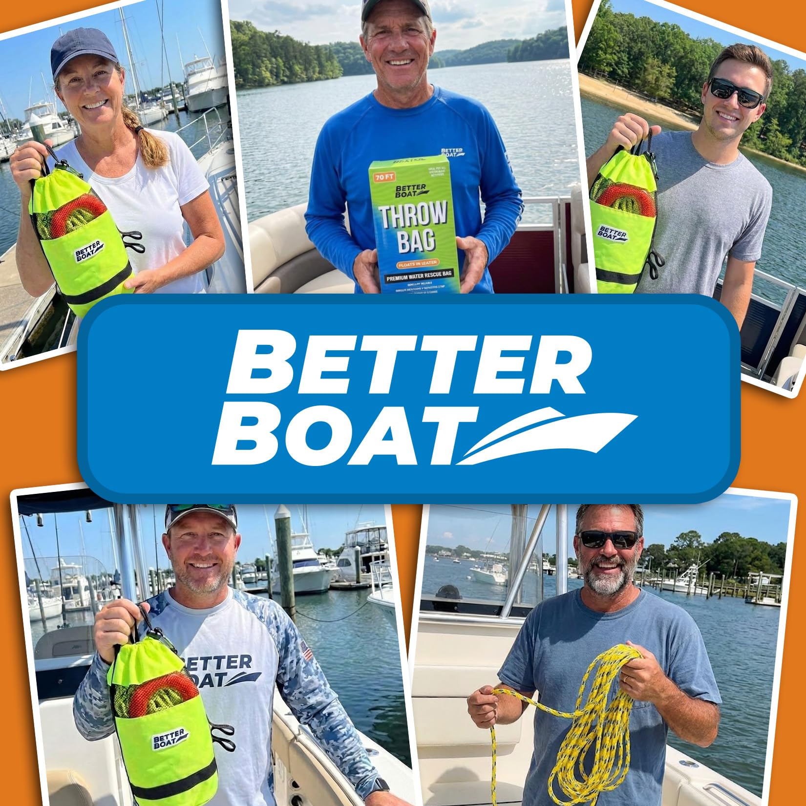 Better Boat label and grab ring detail for quick target and secure handling