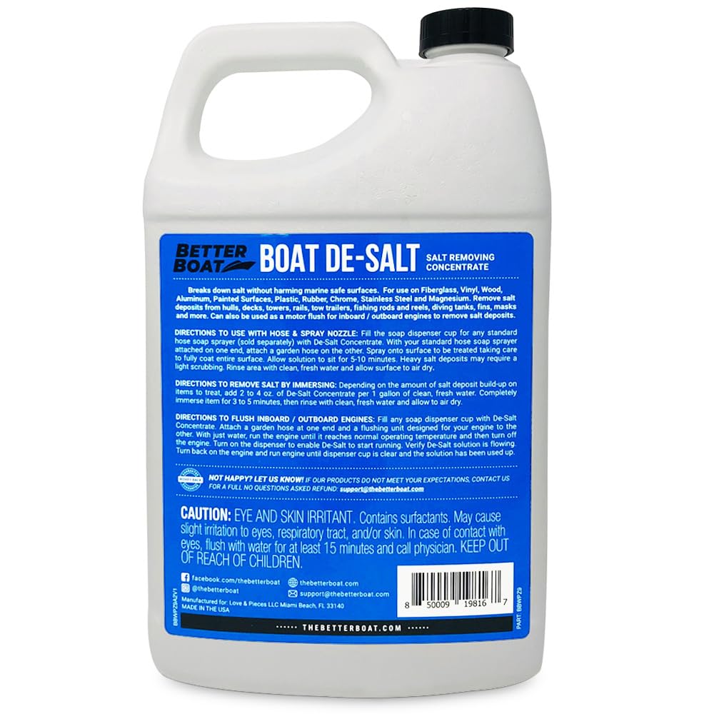 Better Boat bottle on dock with boat in background for seasonal maintenance