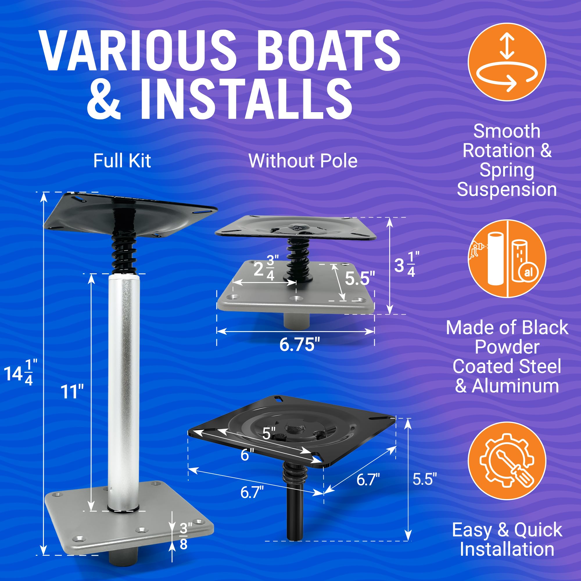 Better Boat installed on bass boat demonstrating stable seating and easy fishing movement