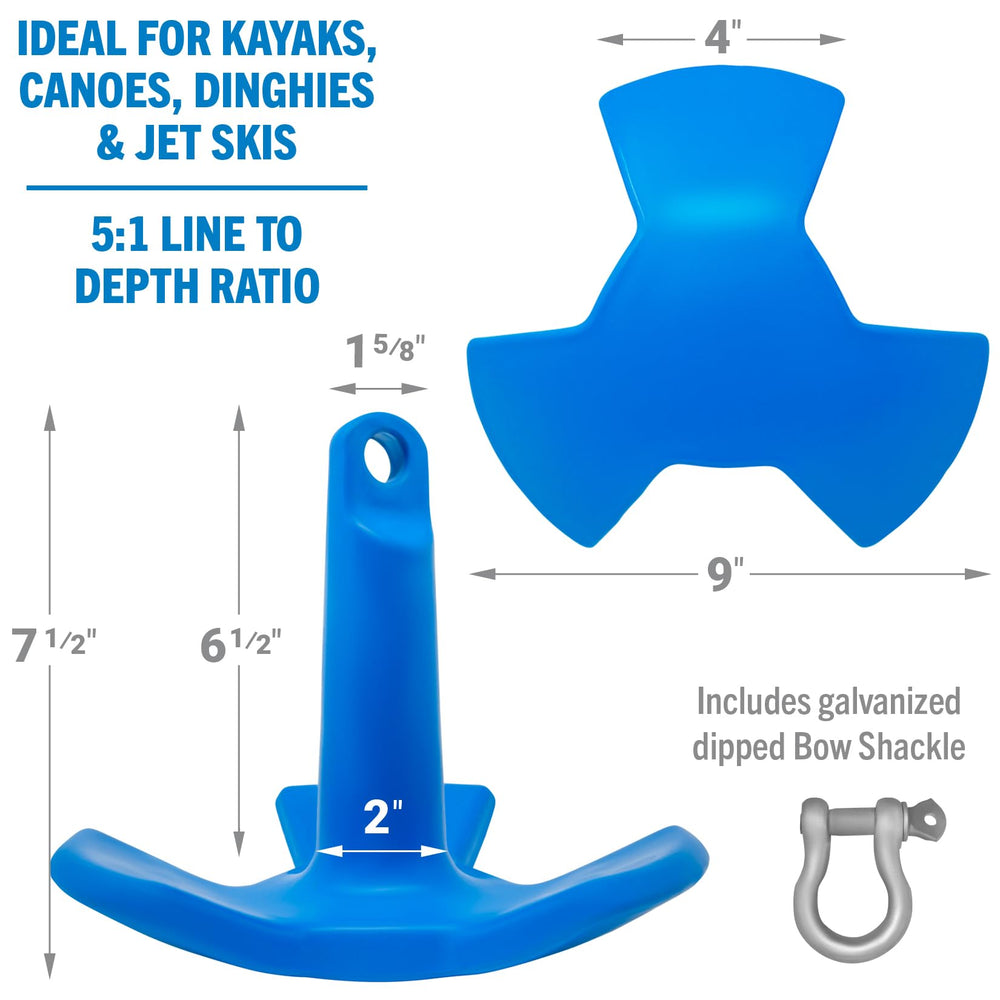 Better Boat galvanized bow shackle and smooth shank for clean rigging