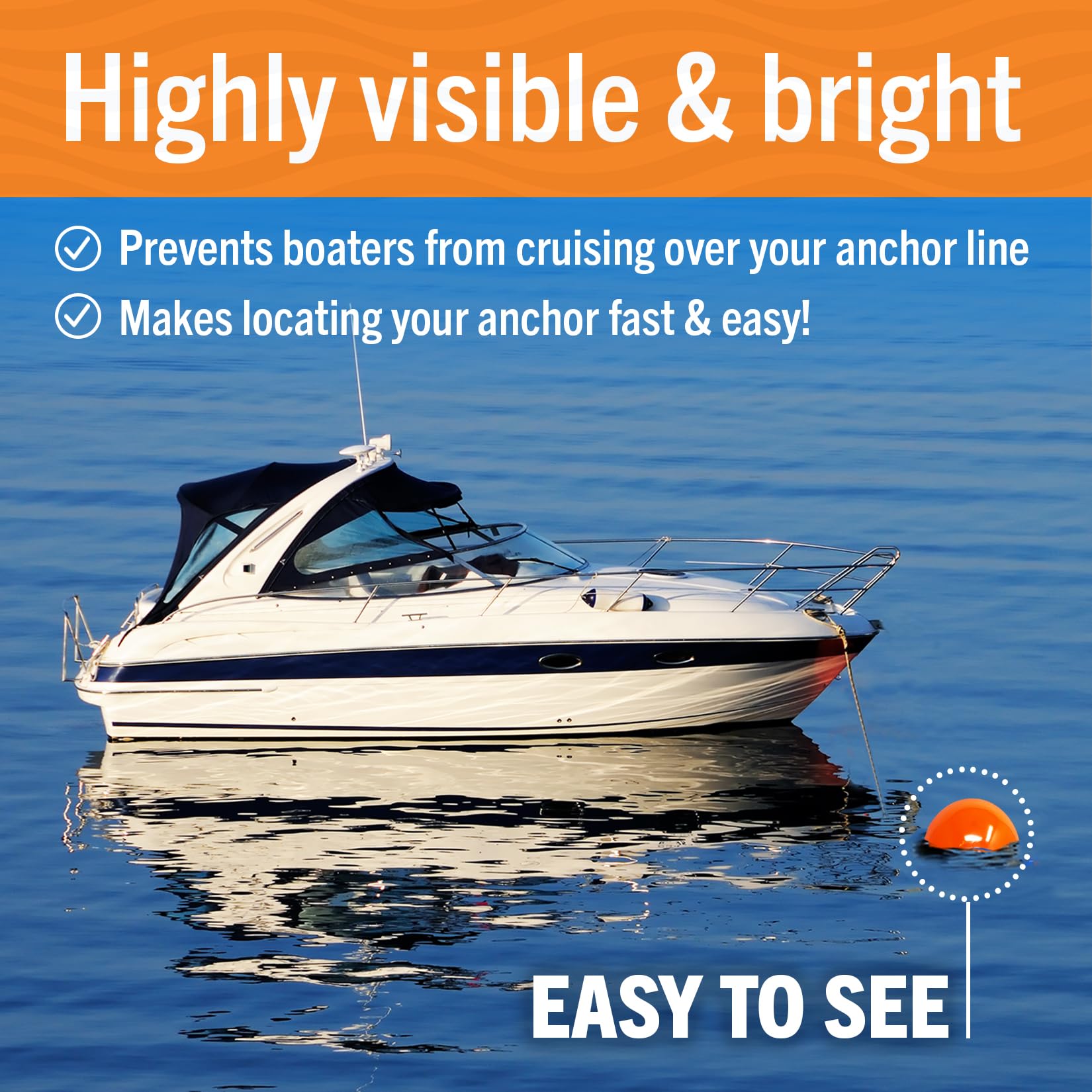 Better Boat buoy held in hand showing compact size and portability benefit