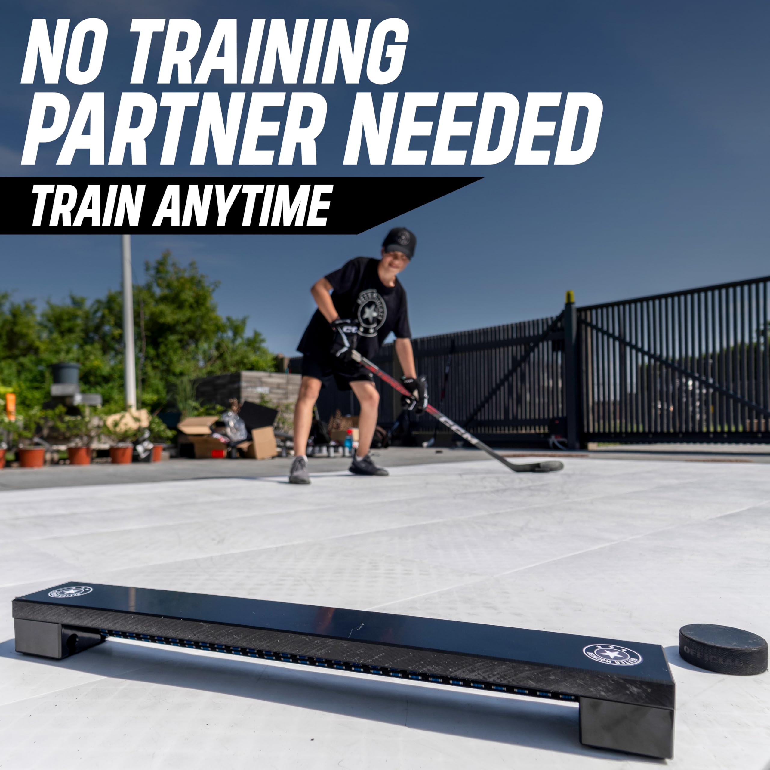 Better Hockey mounted on dryland tiles demonstrating secure clamp and steady returns