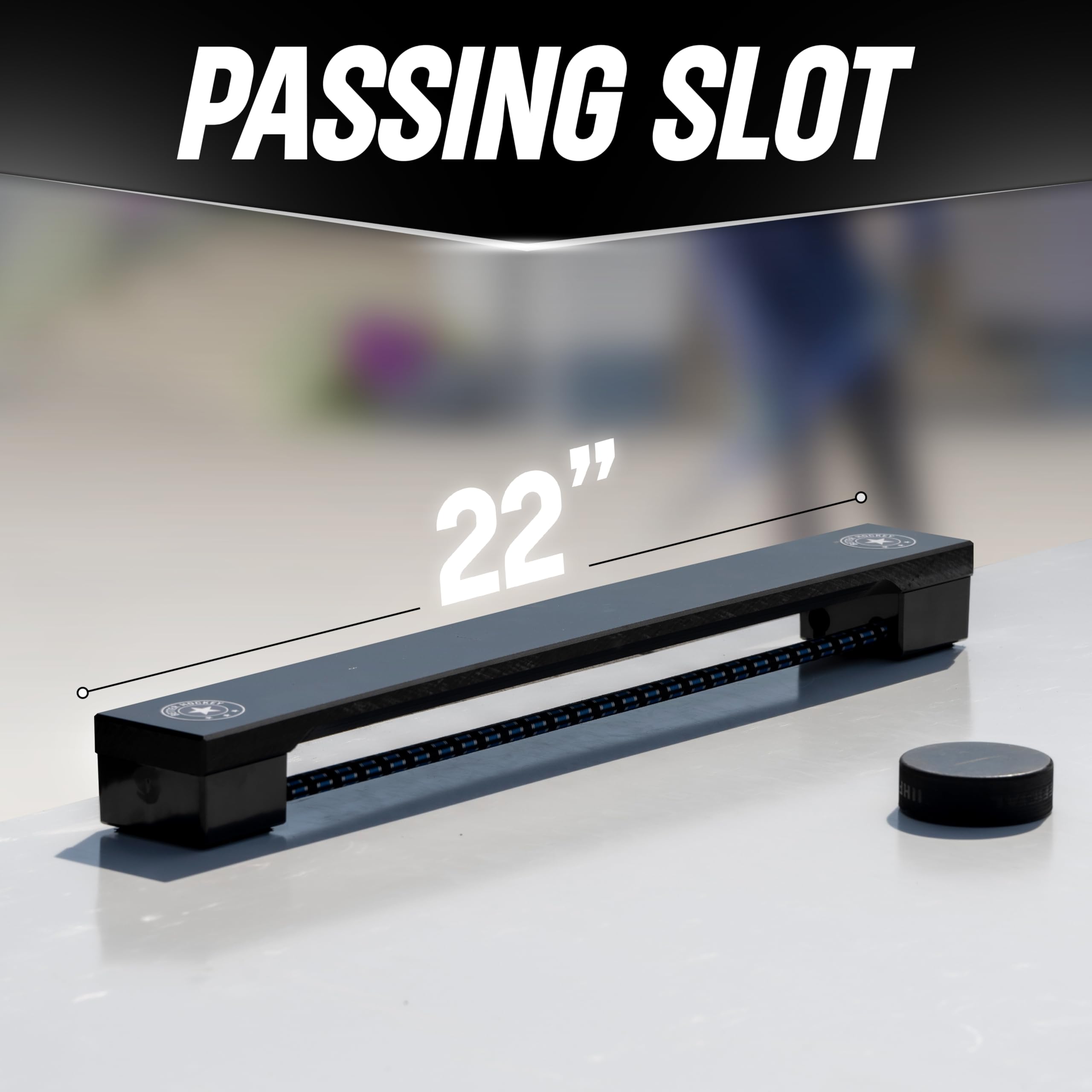 Better Hockey mounting hardware detail with screws and Velcro for fast installation