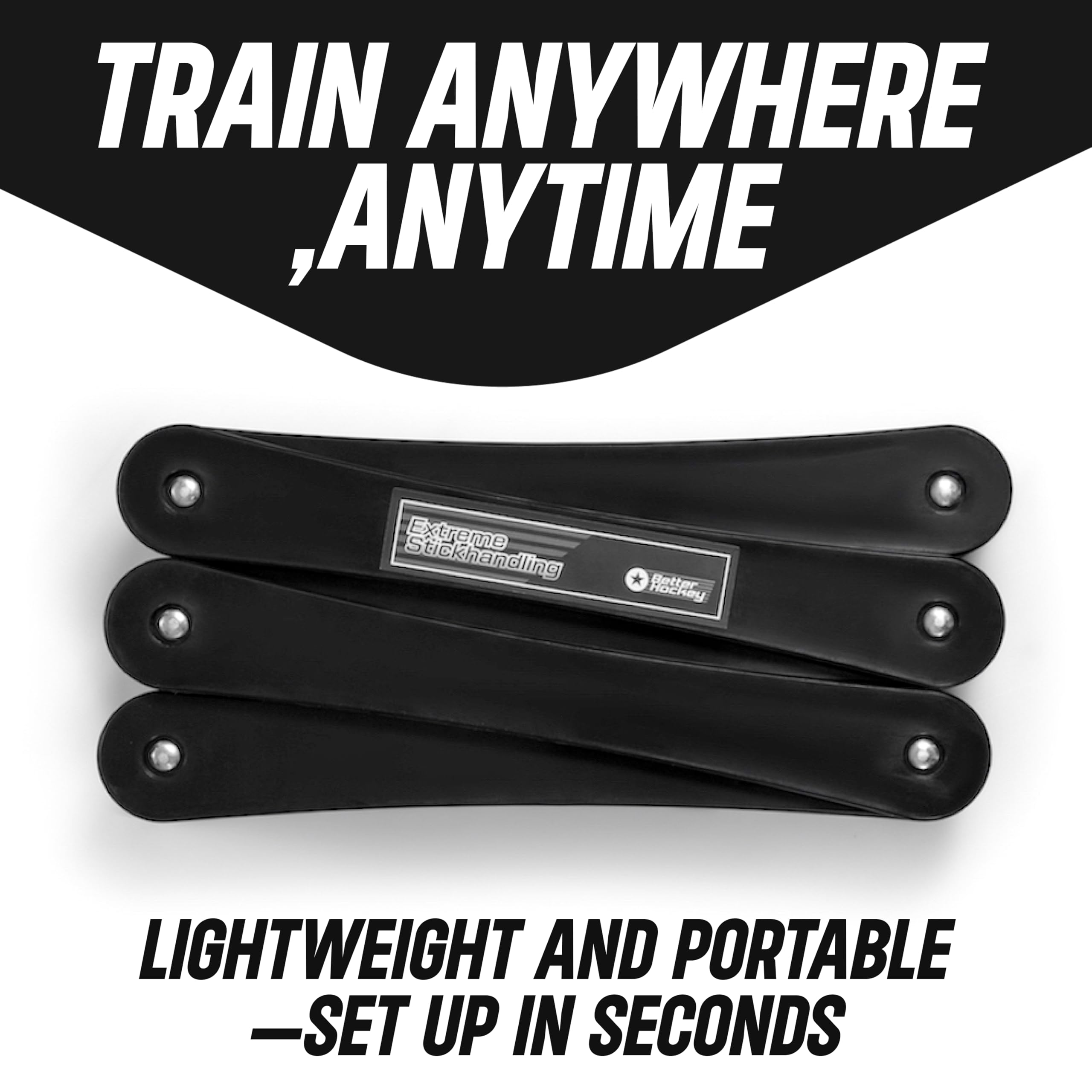 Better Hockey trainer being used on ice demonstrating improved stick speed