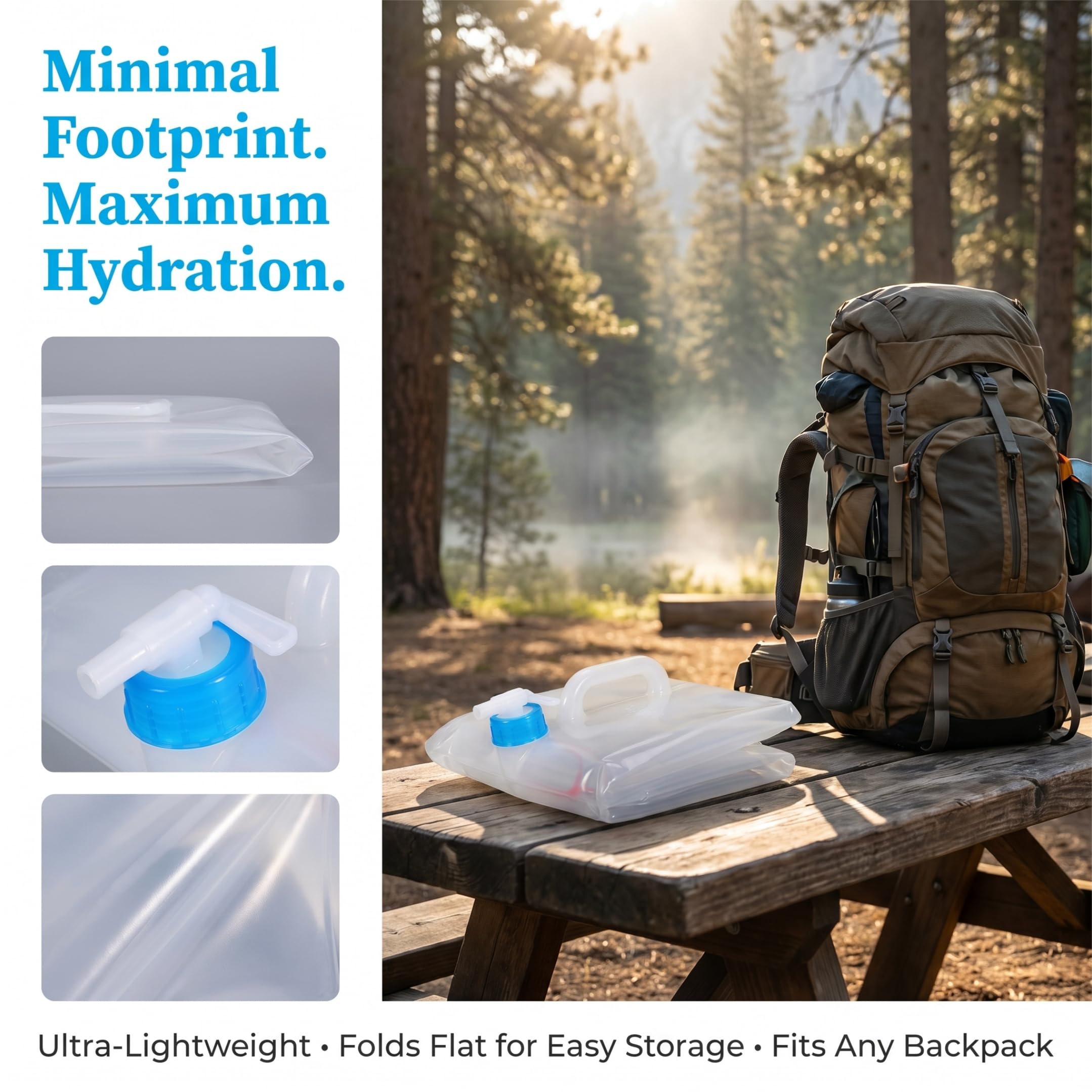 BEWBBAT ergonomic handle on full jug illustrating comfortable carrying