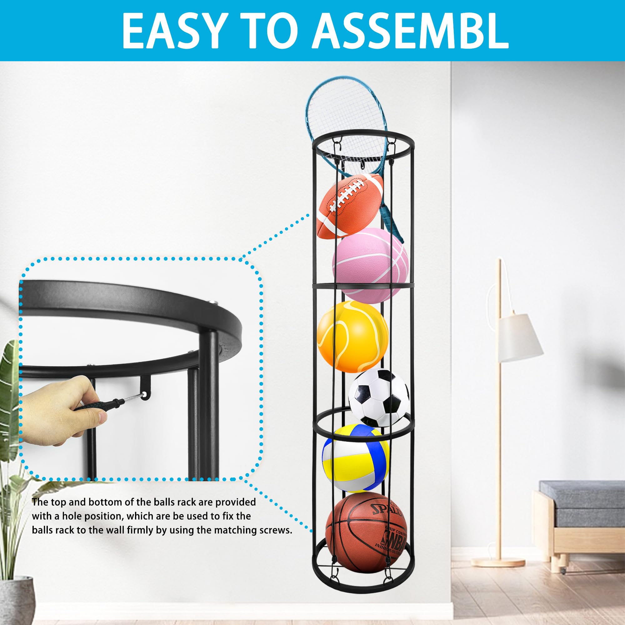 BEWITU rack next to person showing height and capacity at a glance