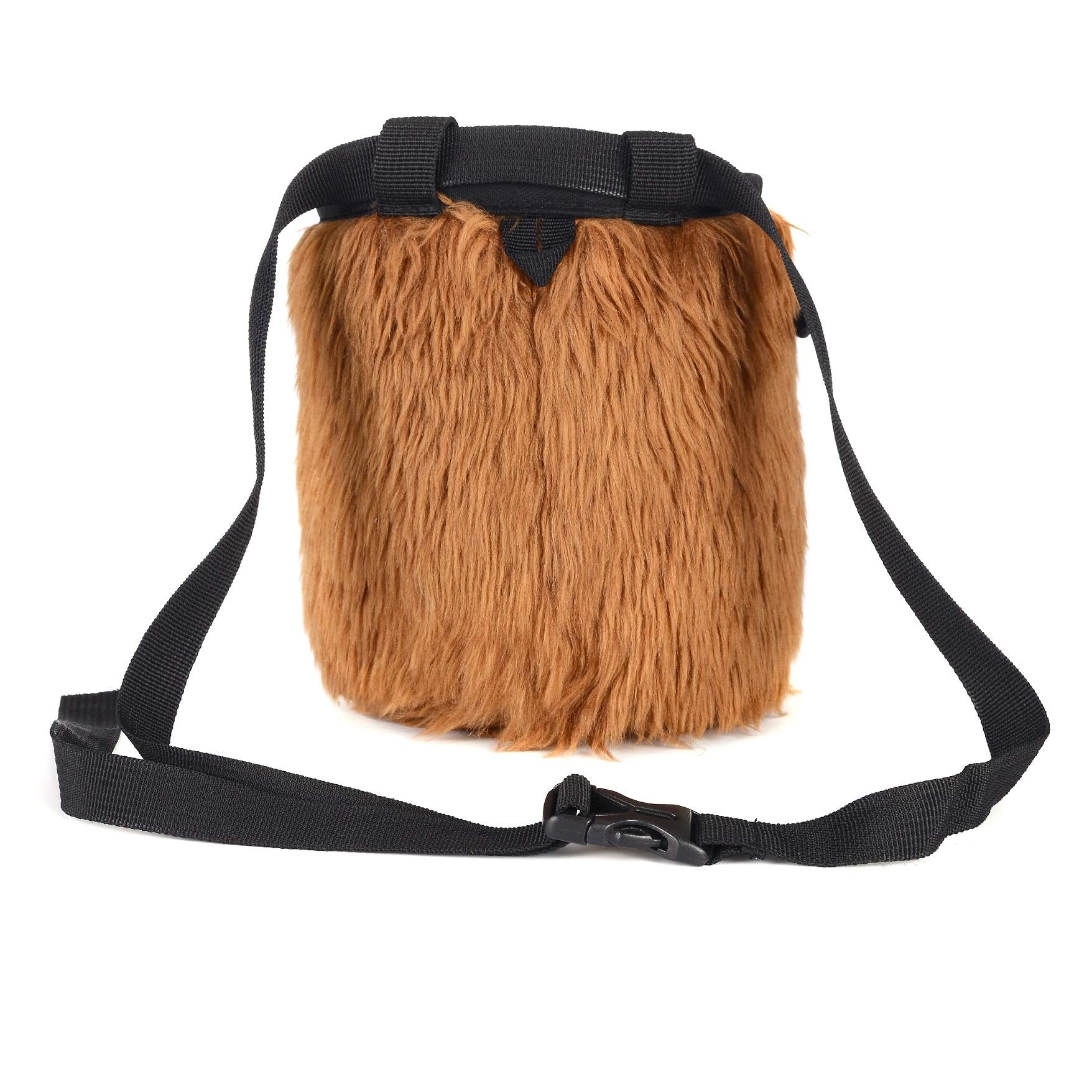 BG Climbing monkey drawcord closure closeup demonstrating secure chalk retention
