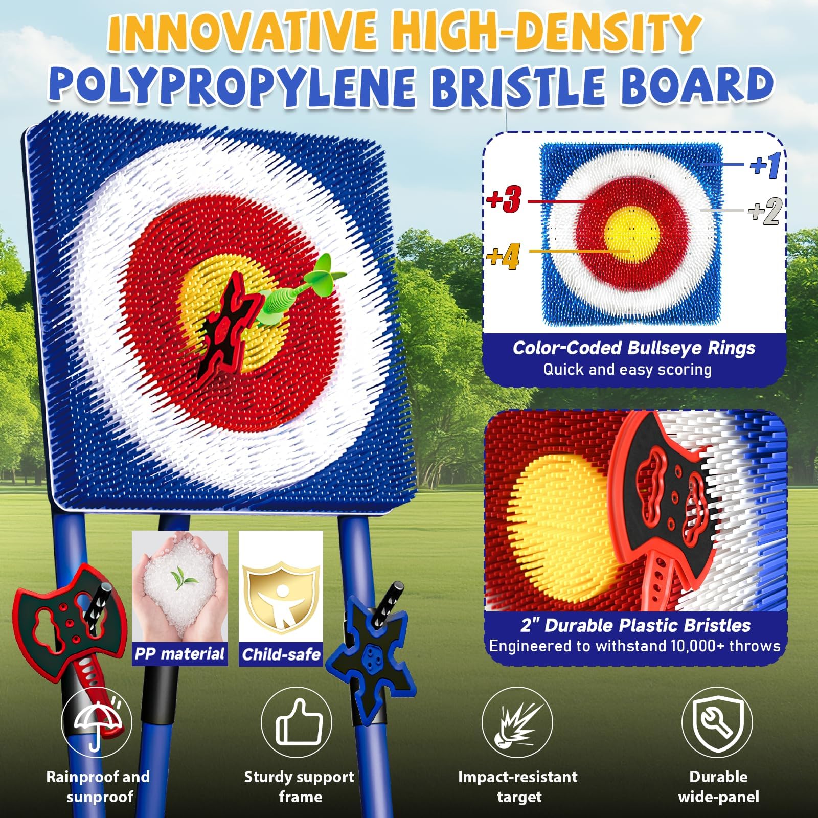 Bghdas close-up of bristle texture demonstrating impact absorption and longevity