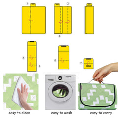 BGJOY folded blanket with carry strap for easy transport
