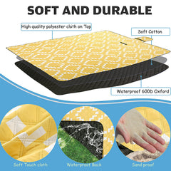 BGJOY compact folded blanket with carry strap for easy transport