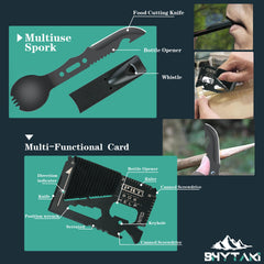 BHYTAKI survival bracelet detail showing paracord and integrated tools for readiness
