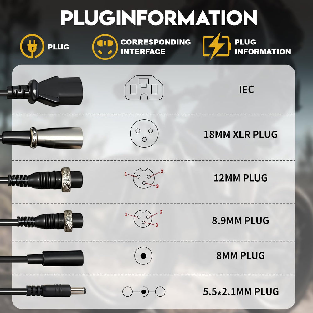 BICMDO interchangeable plugs layout demonstrating universal connector compatibility