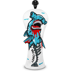 Big Crazy front view shark headcover showing bold design and instant club ID