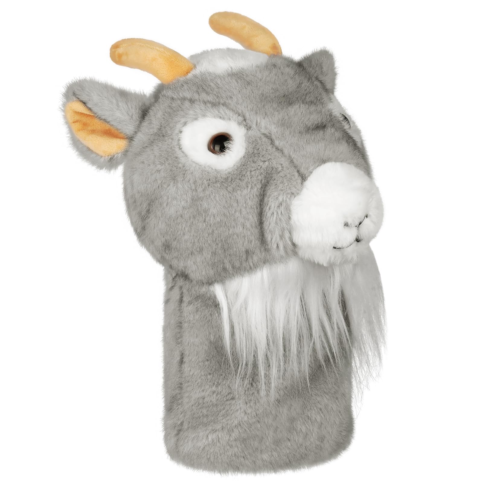 Big Crazy goat headcover gift-wrapped in lifestyle shot for gifting appeal