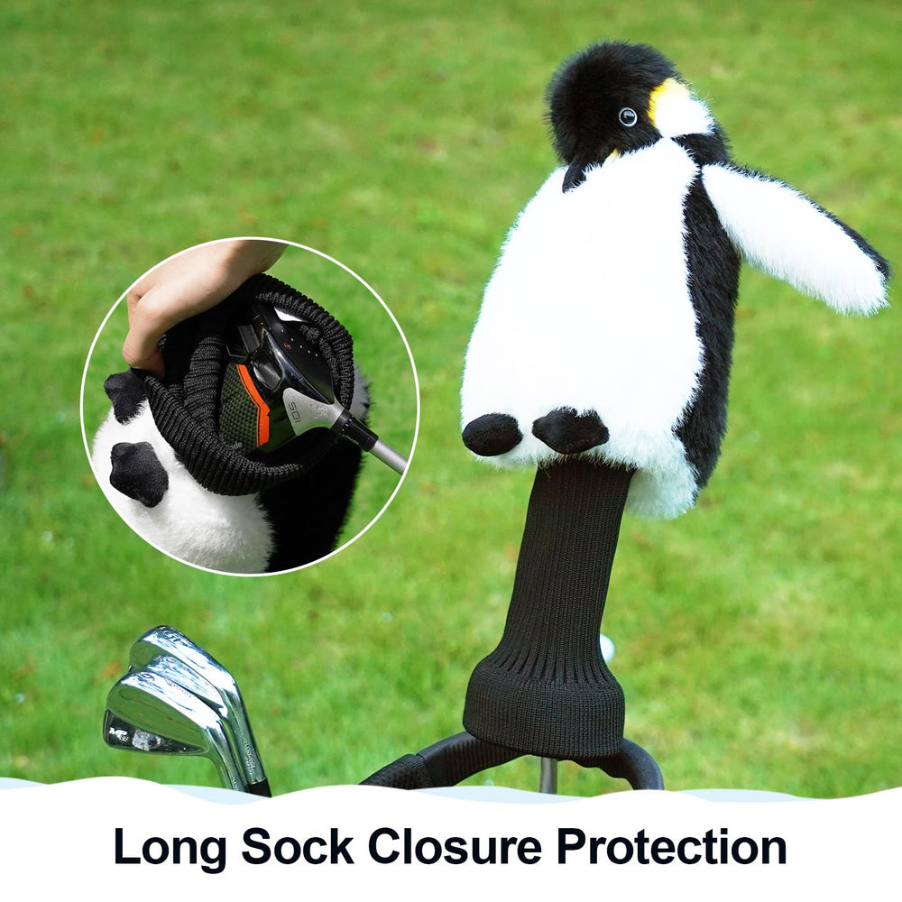 Big Crazy penguin headcover inner lining closeup showing soft protective padding