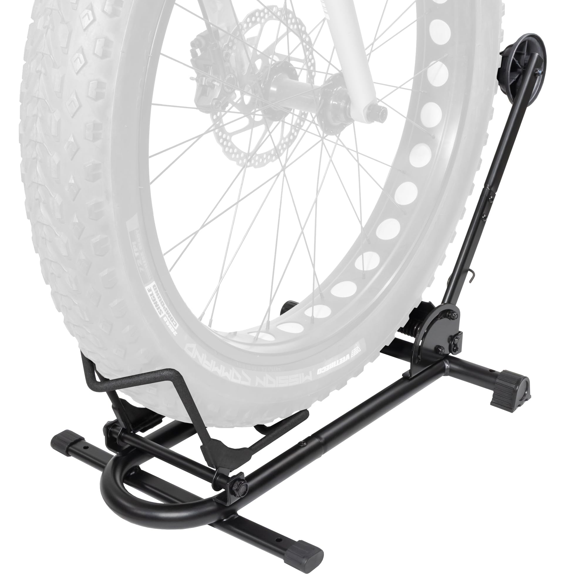 BIKE HAND front view of stand showing easy push-in parking benefit