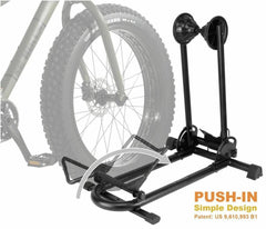 BIKE HAND close-up of wheel cradle showing secure three-point hold benefit