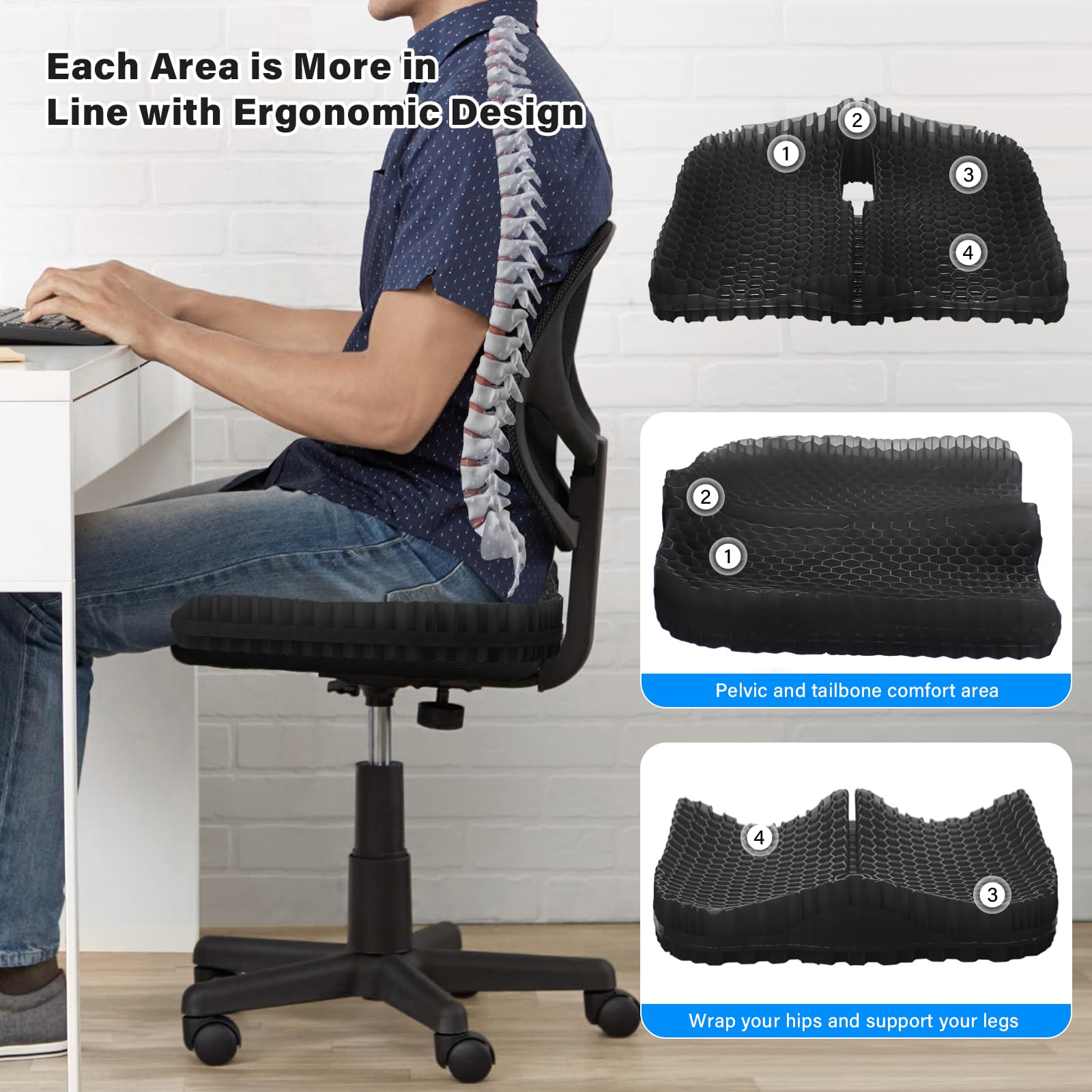 Bilbear non-slip base on kayak seat keeping cushion stable