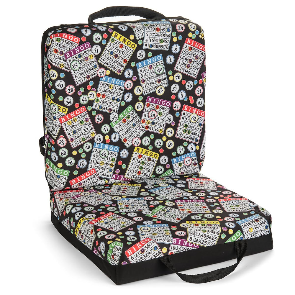 Bingo Innovation front view showing classic bingo pattern and comfy contours