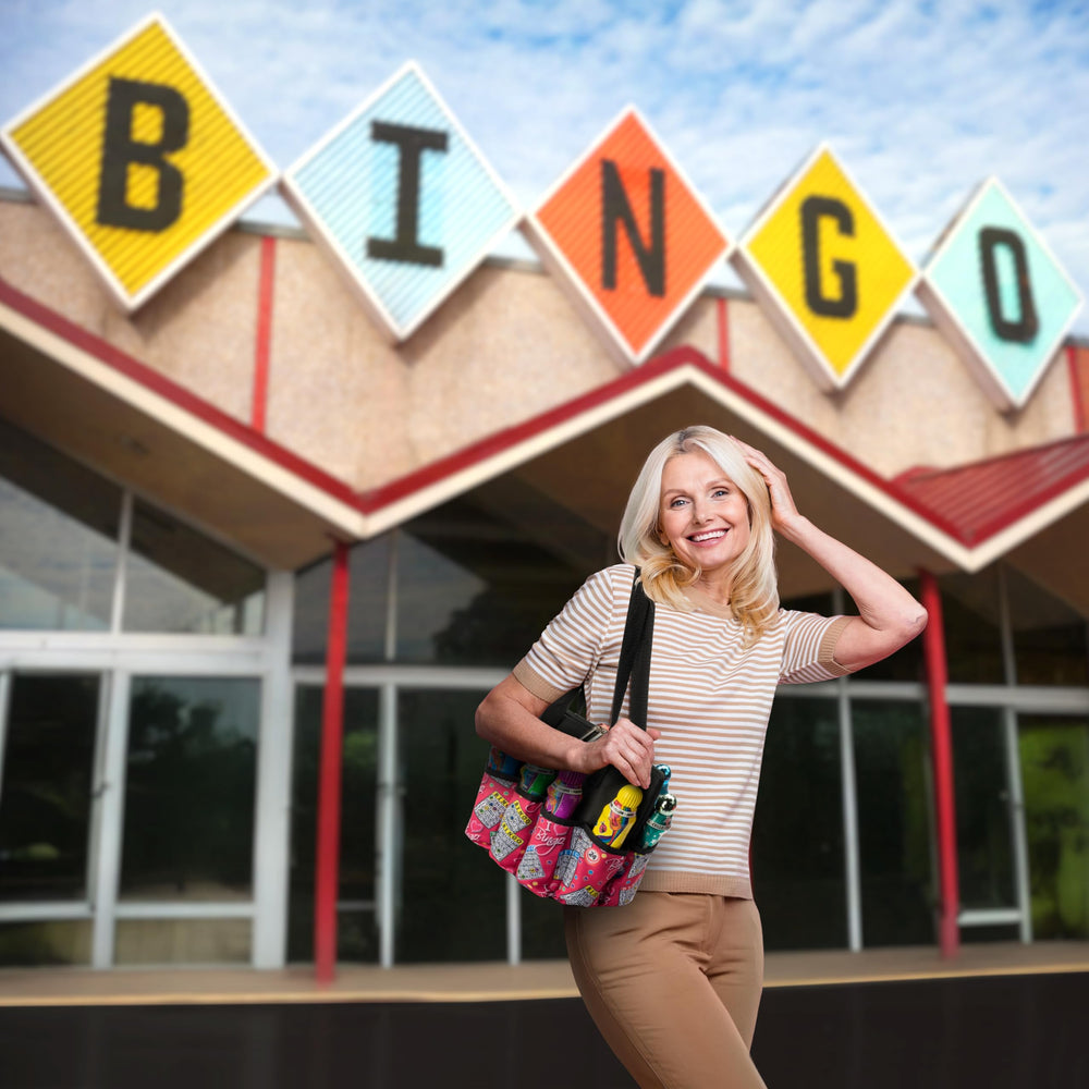 Bingo Innovation lifestyle shot at bingo night showing comfort and portability