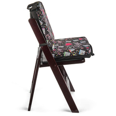 Bingo Innovation elastic strap with Velcro securing cushion to chair for stable fit