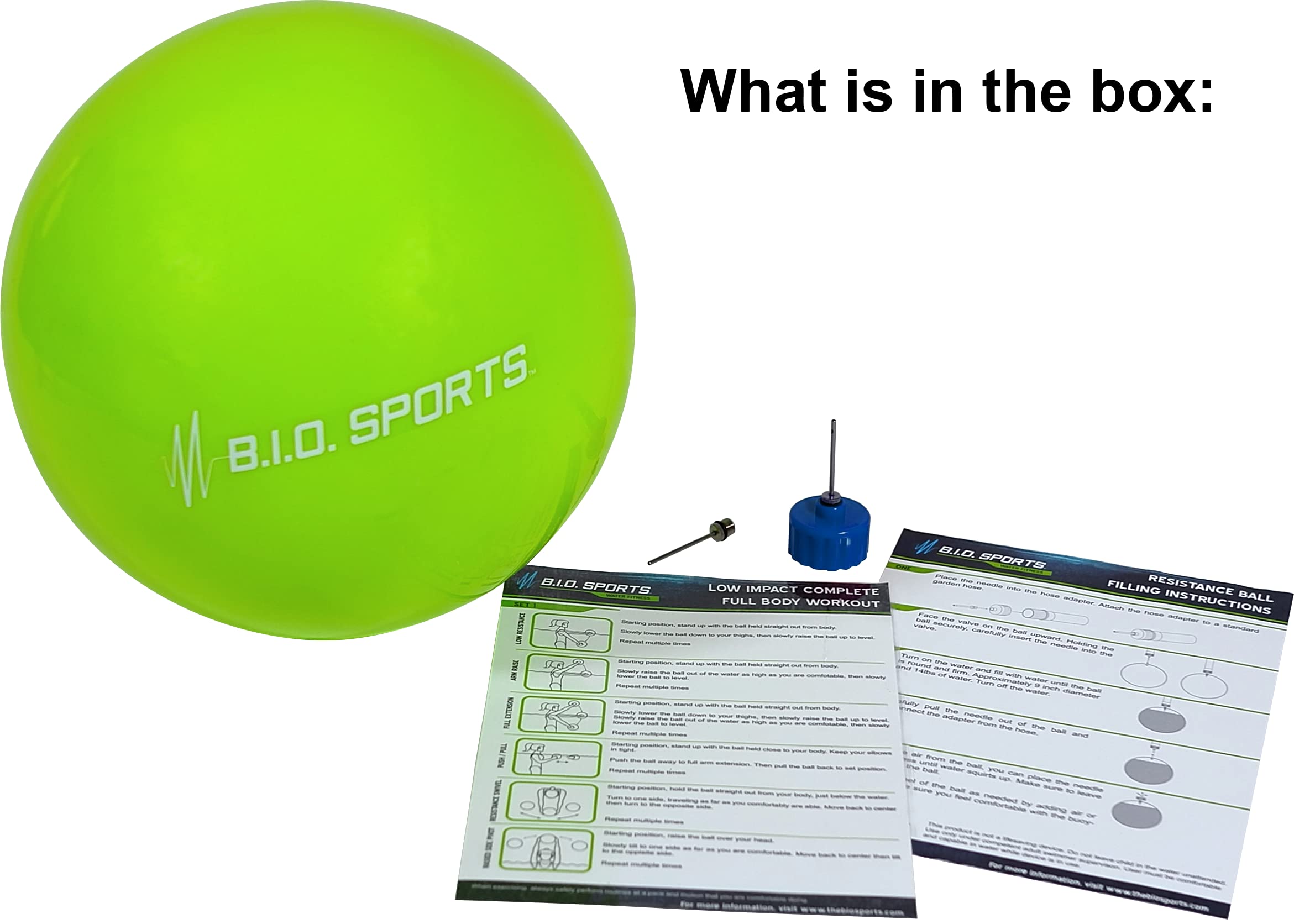 B.I.O. Sports close-up of valve and PVC texture highlighting durable construction benefit