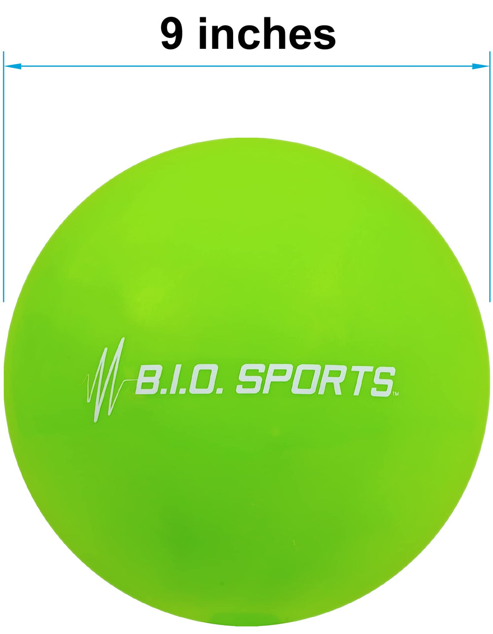 B.I.O. Sports ball held in hand for scale showing compact size and easy handling benefit