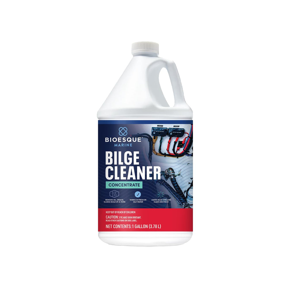 Bioesque gallon bottle front view shows concentrate and easy-pour for effective degreasing