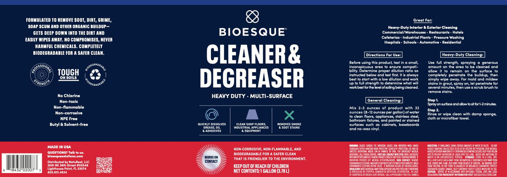 Bioesque applied on exterior concrete removing oil and grime effectively