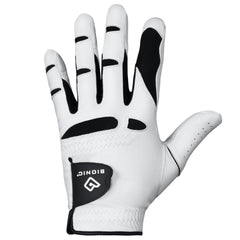 Bionic glove front packaging showing sleek white Cabretta leather and brand logo for premium feel