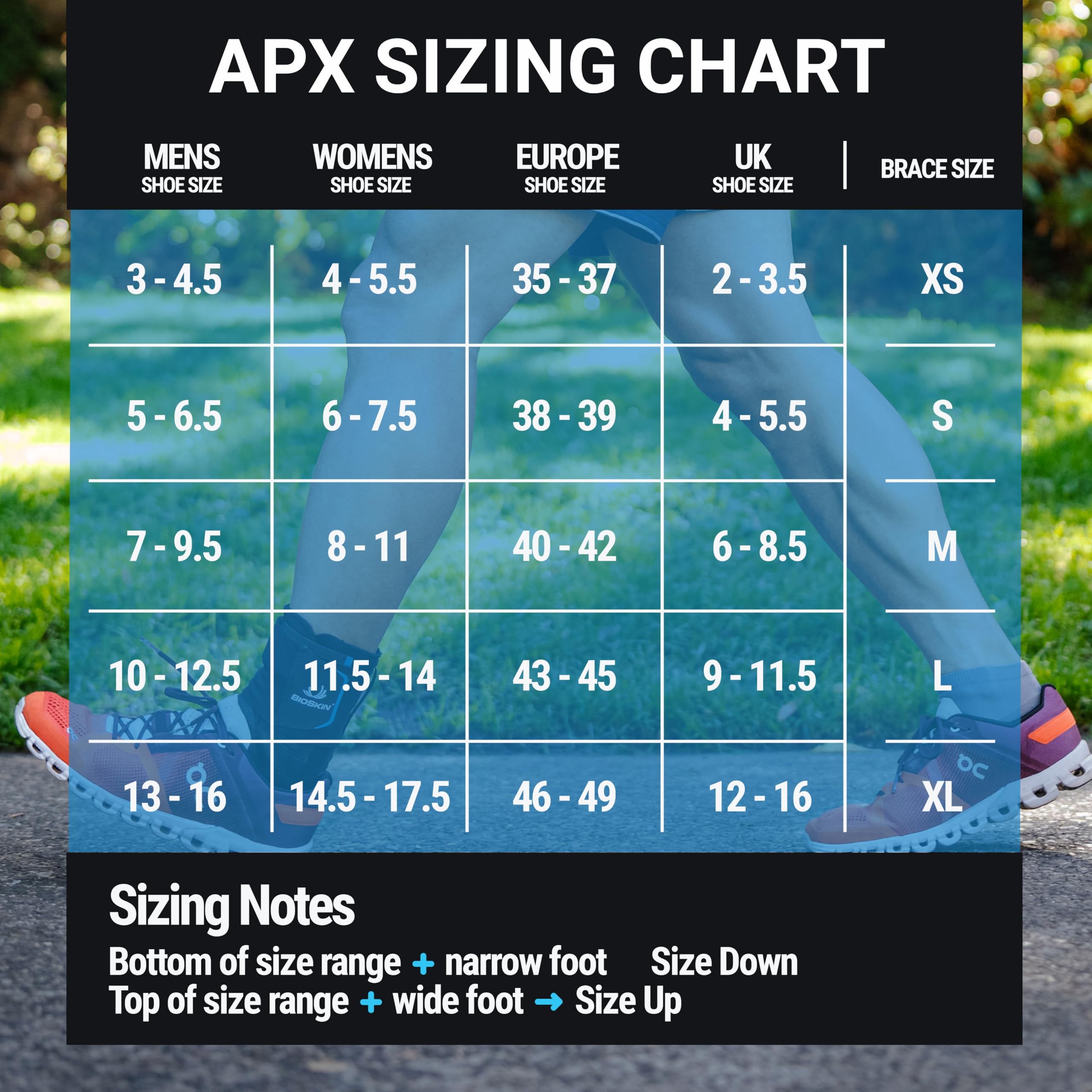 BioSkin underside profile slim design that fits comfortably inside shoes