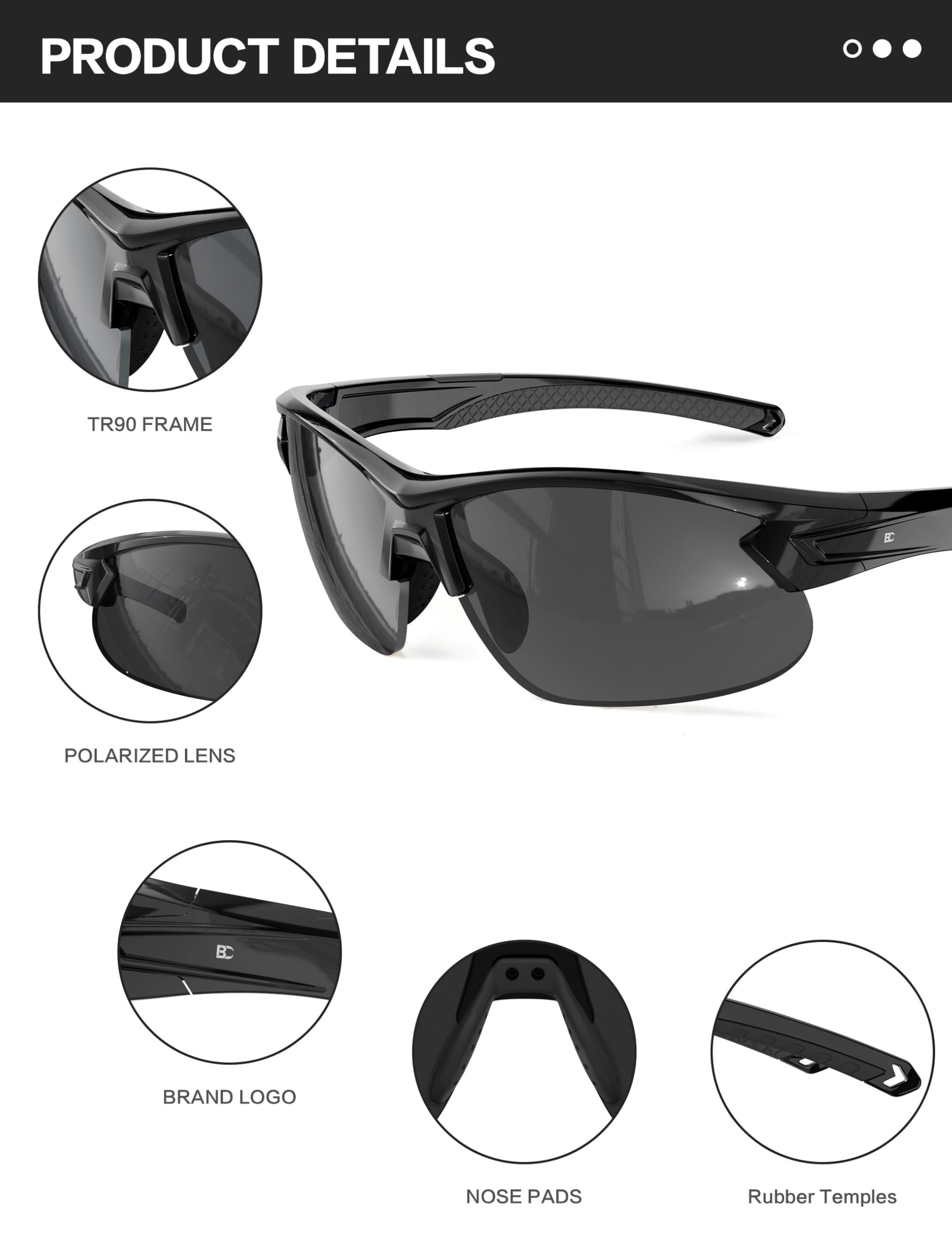 BIRCEN sunglasses worn while fishing, showcases stable fit and visibility