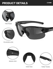 BIRCEN sunglasses worn while fishing, showcases stable fit and visibility