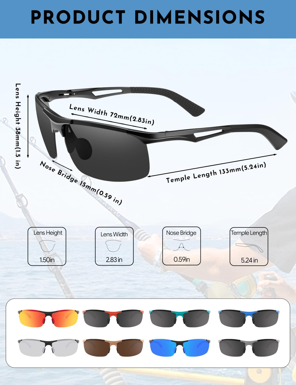 BIRCEN sunglasses worn while driving demonstrating reduced glare benefits