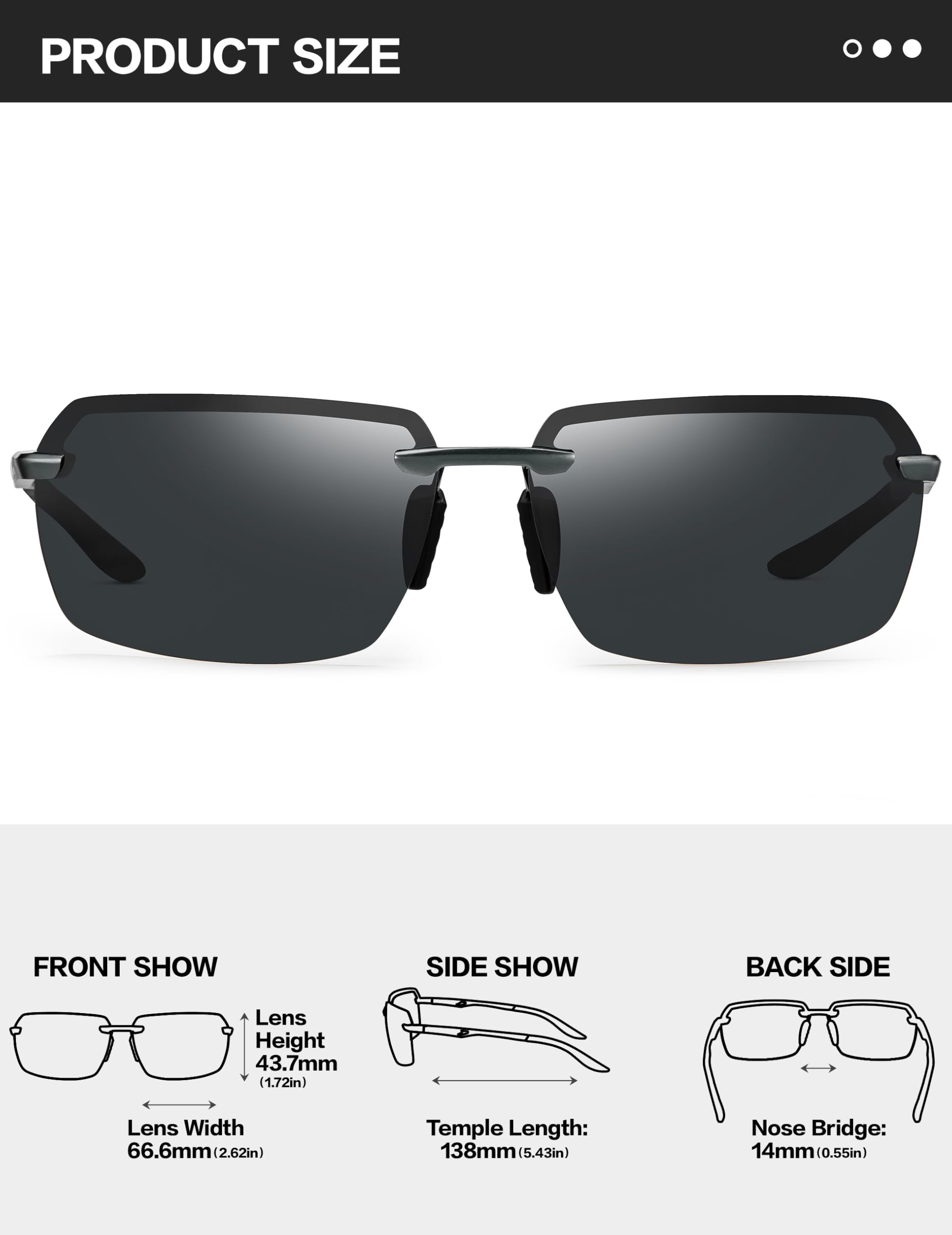 BIRCEN polarized lens closeup showing reduced glare and clearer contrast