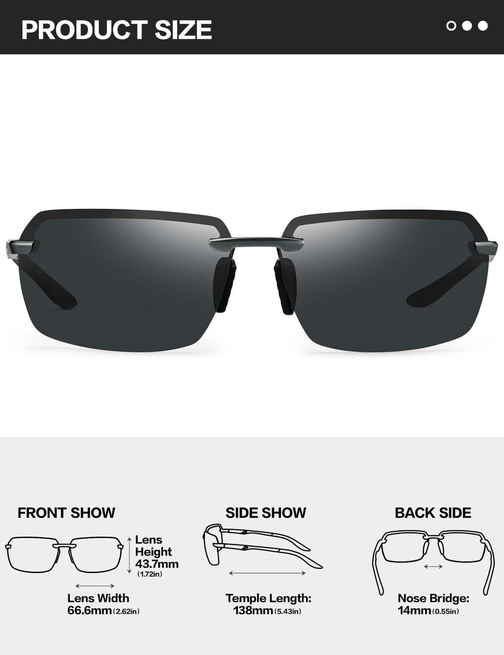 BIRCEN polarized lens closeup showing reduced glare and clearer contrast