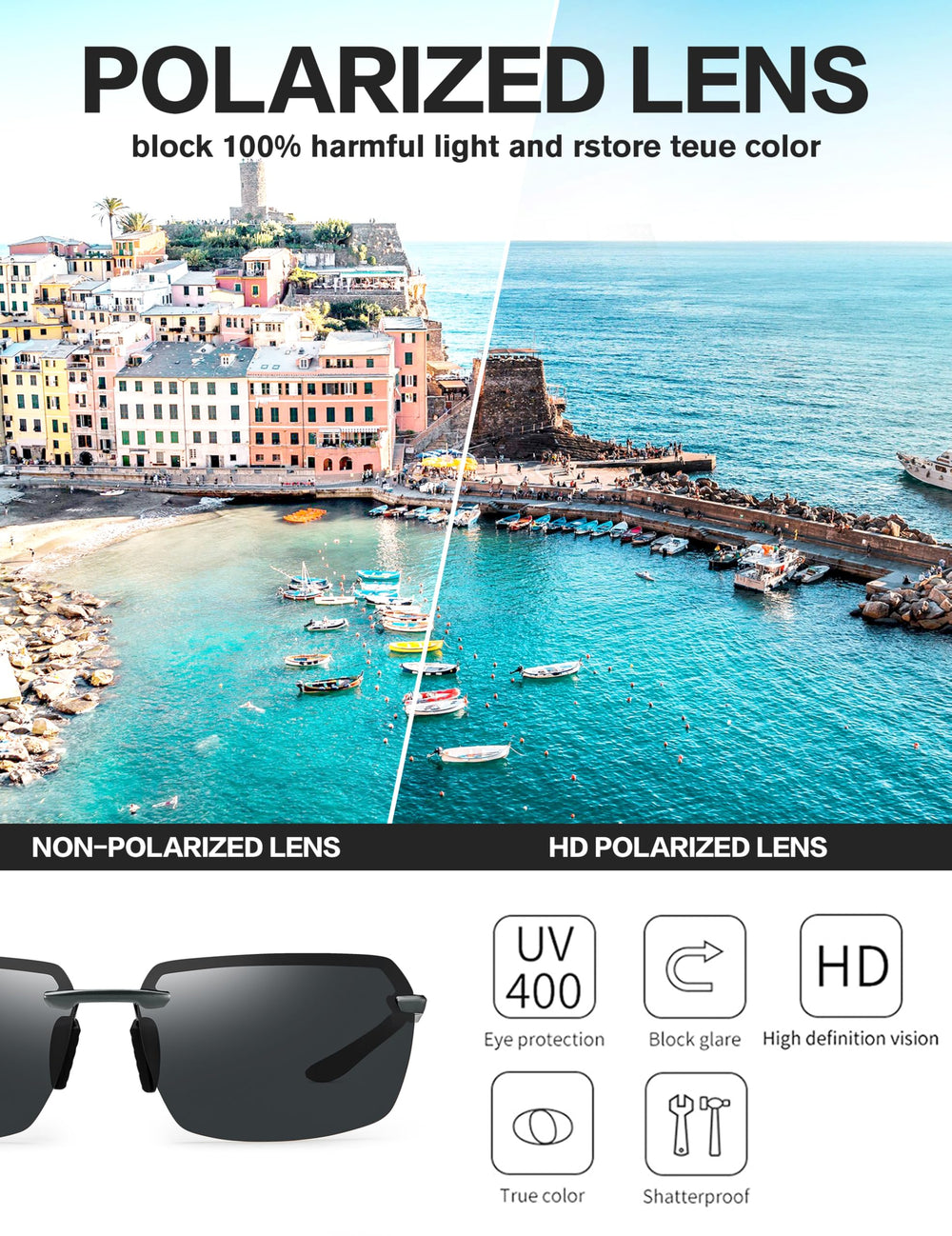 BIRCEN sunglasses next to a newspaper illustrating lightweight 19g scale