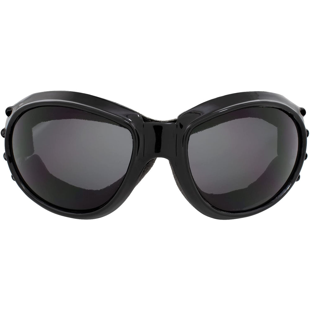 Birdz Eagle polarized smoke lens closeup reducing glare for daytime safety